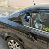 Uno de los vehículos que han sido robados de madrugada en La Cistérniga.