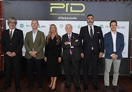 Benjamín Sahelices, Colegio de Ingeniería Informática; Miguel Calvo y Silvia Herrero, de Iberdrola; José Ramón Perán y Sergio Sanz, de Cartif, y Antonio Ibáñez, de la Junta de Castilla y León