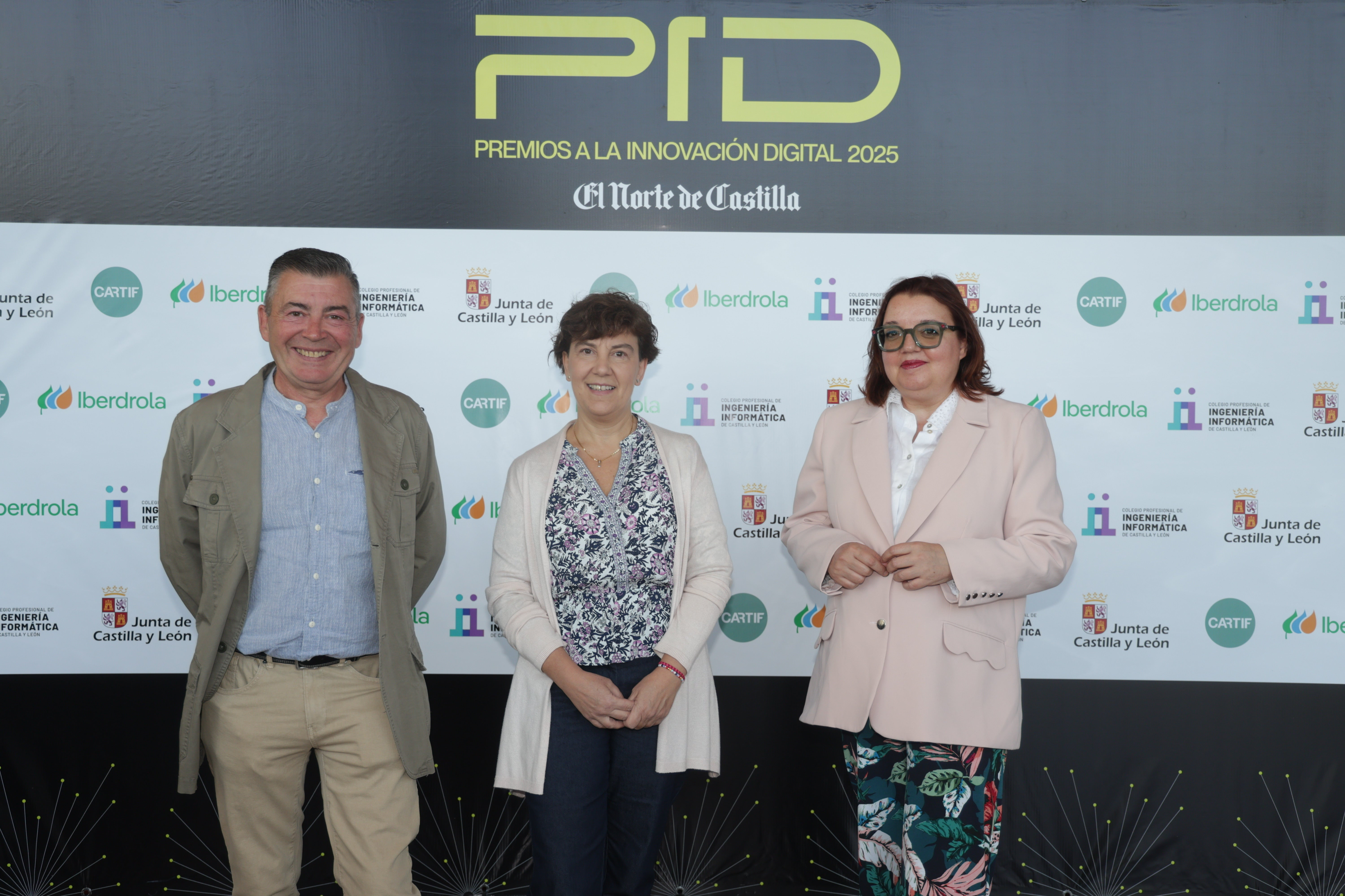 Herminio Baeza, Yolanda Cuesta y Mercedes Hernando.