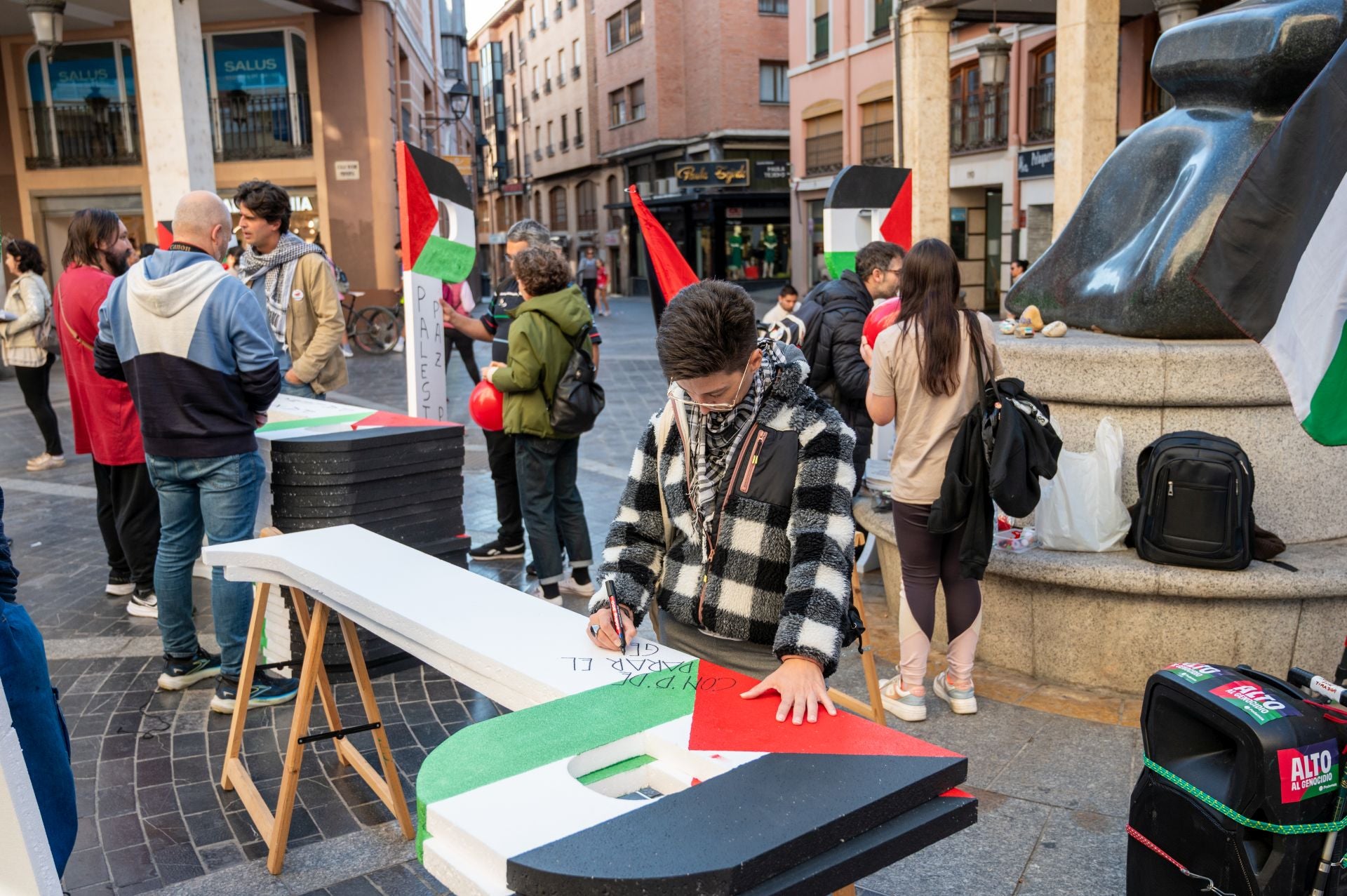 Las P de Palestina y de paz se unen en Palencia