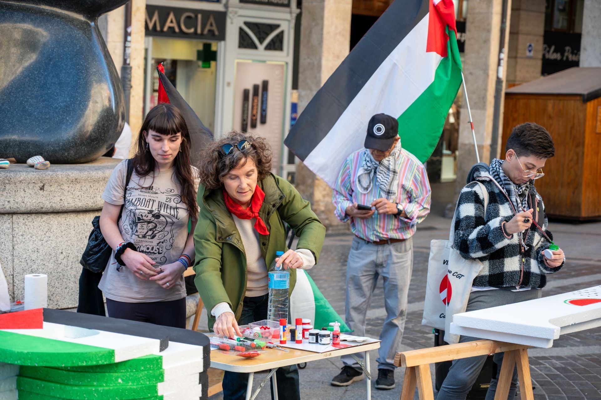 Las P de Palestina y de paz se unen en Palencia