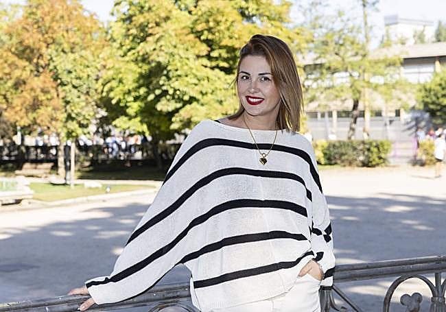 La influencer Merche Gutiérrez en la Plaza de Poniente de Valladolid.