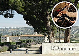 Exterior del hotel Abadía Retuerta LeDomaine. En detalle, foto de la bodega.
