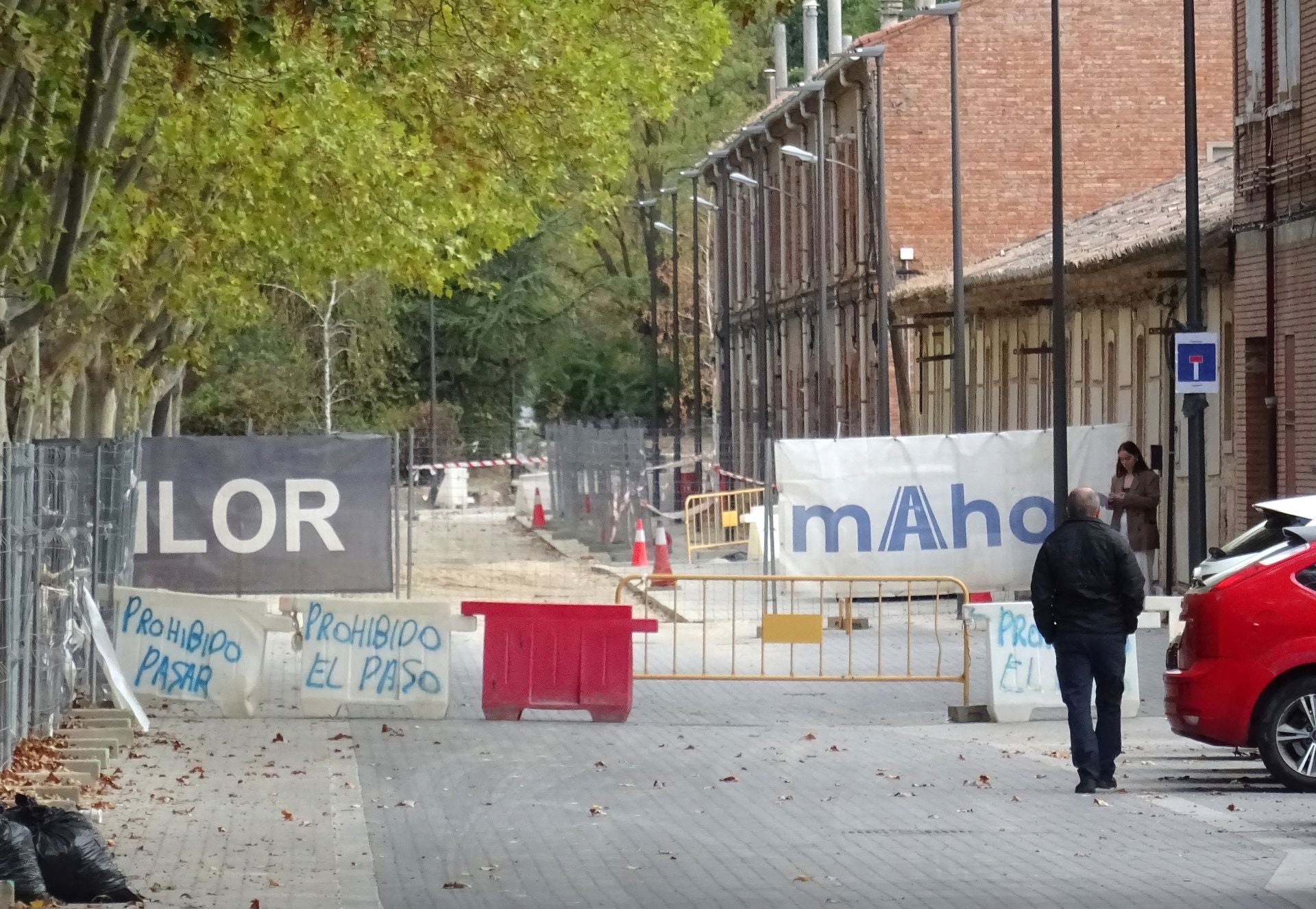 Obras en la calle Canal de Valladolid