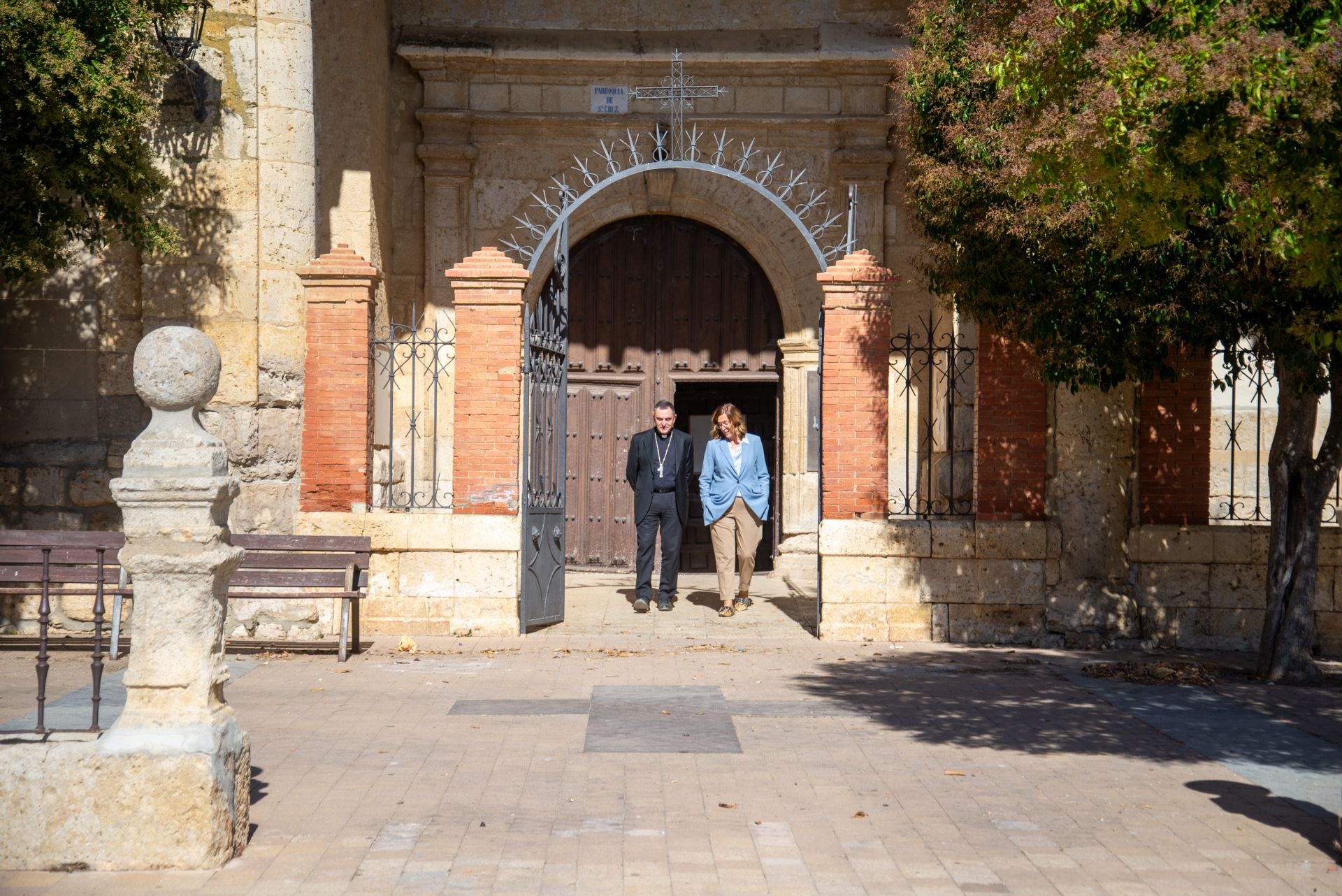 Así avanzan las obras de mejora de la iglesia de Grijota