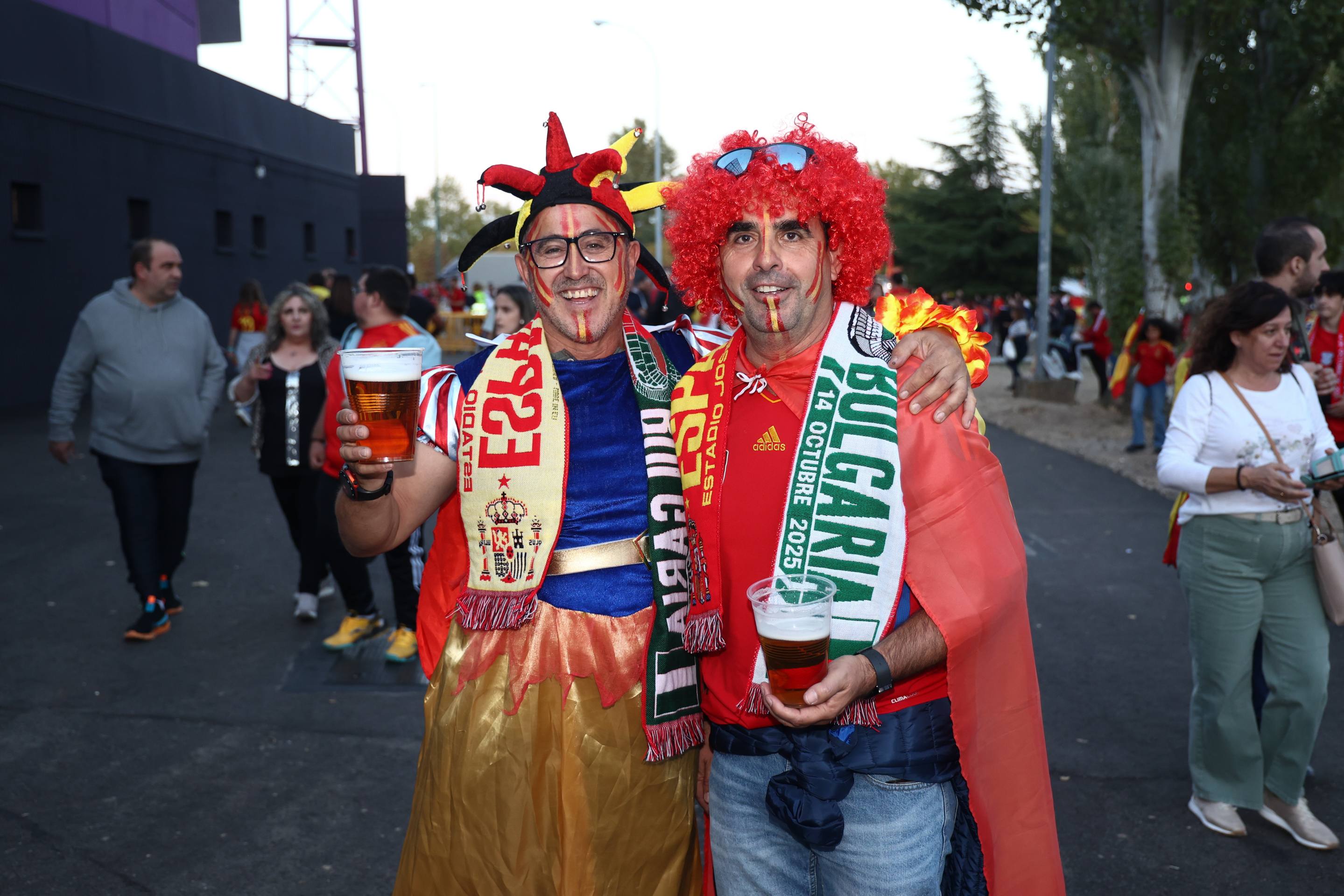 Las imágenes del ambiente en la previa del España-Bulgaria