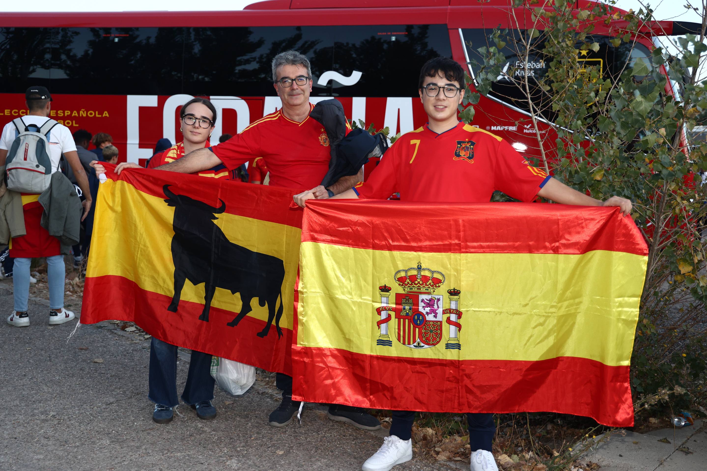 Las imágenes del ambiente en la previa del España-Bulgaria