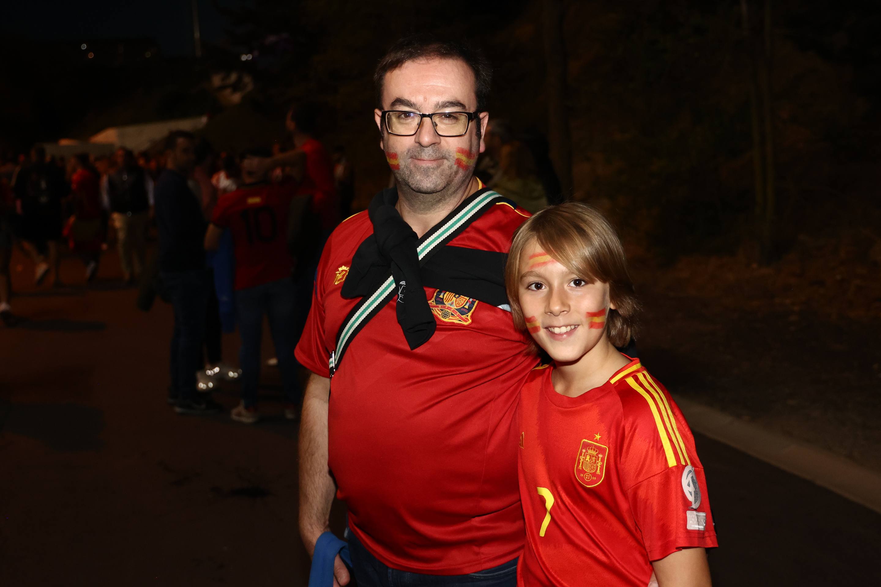 Las imágenes del ambiente en la previa del España-Bulgaria