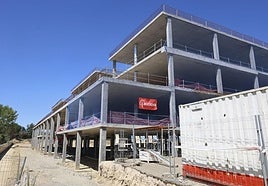 Obras del bloque técnico del Hospital de Palencia.