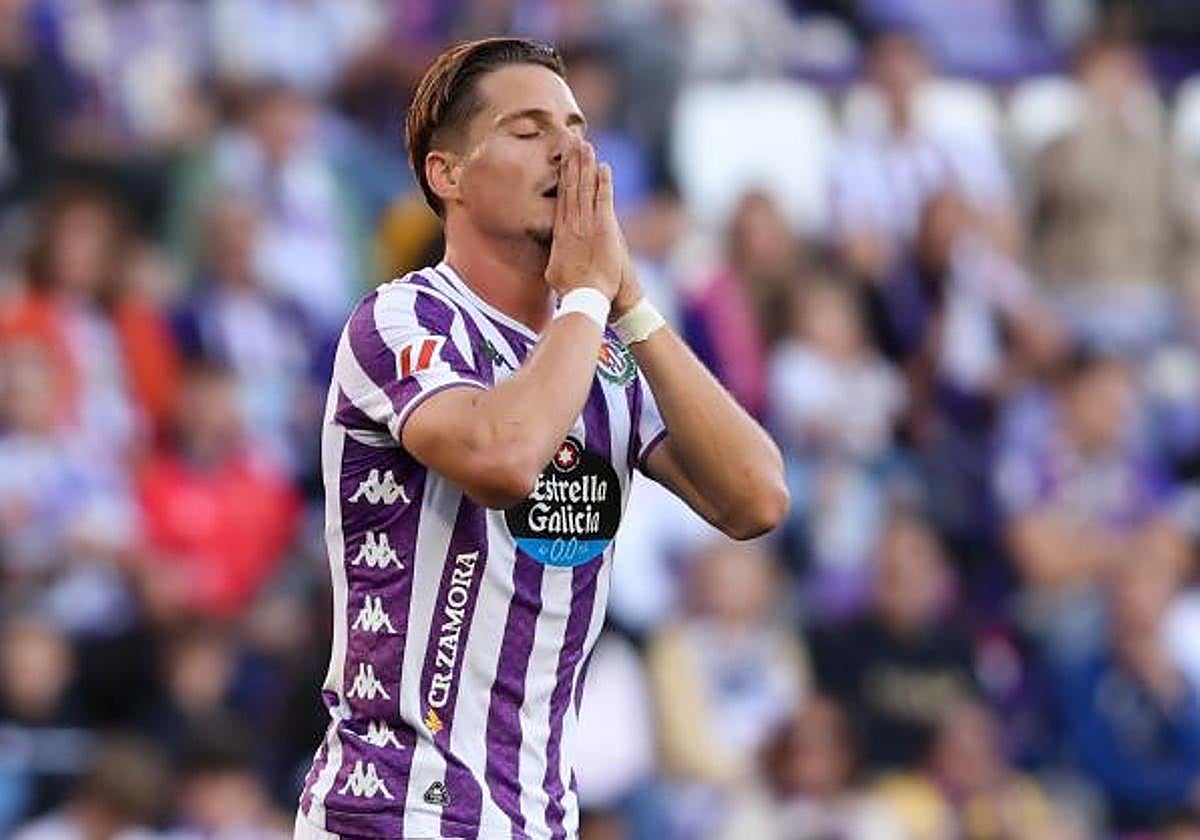 Sergi Canós Tenés, hace dos jornadas frente al Mirandés.