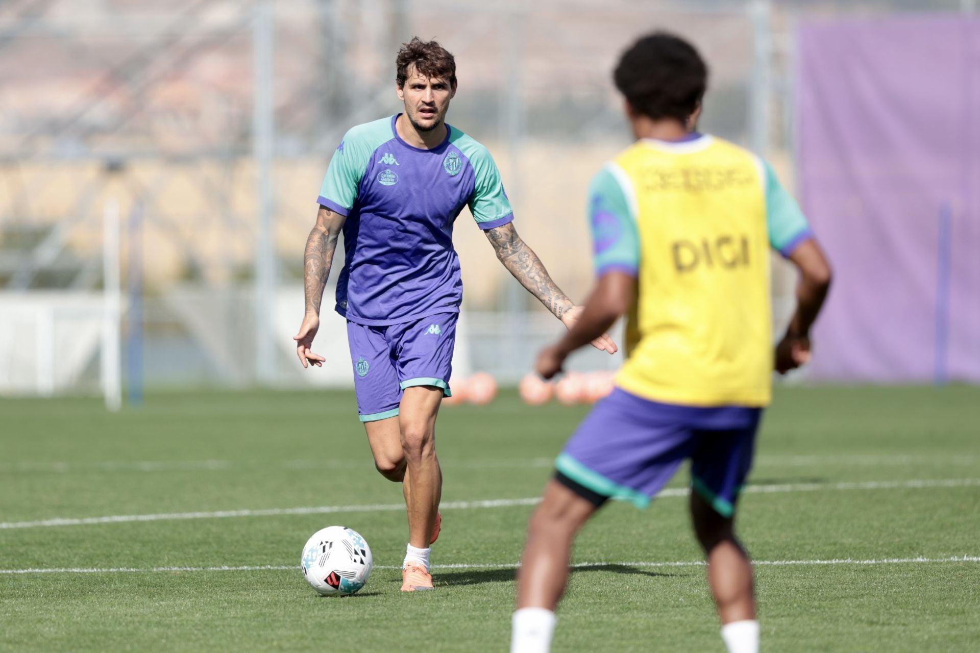 Las imágenes del entrenamiento del Real Valladolid tras la victoria en Burgos