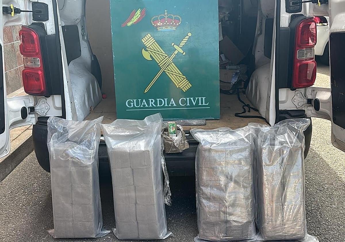 Hachís aprehendido.