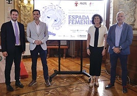 Imagen de la presentación del torneo en el salón de recepciones del ayuntamiento.