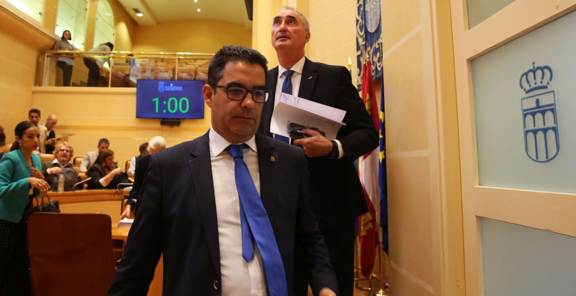 Fotografías de la mañana municipal en el Ayuntamiento de Segovia