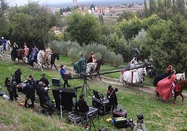 Rodaje de la serie 'Glow and darkness' en Cuéllar.