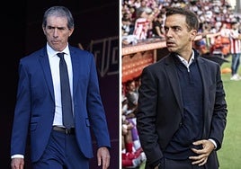 Almada frente a Borja Jiménez, el técnico del Real Valladolid y el que pudo ser, ahora en el Sporting.