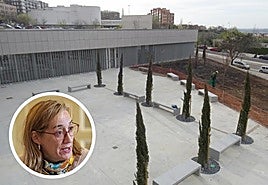 El centro de vida activa y la biblioteca de Parquesol. En detalle, Rocío Anguita.