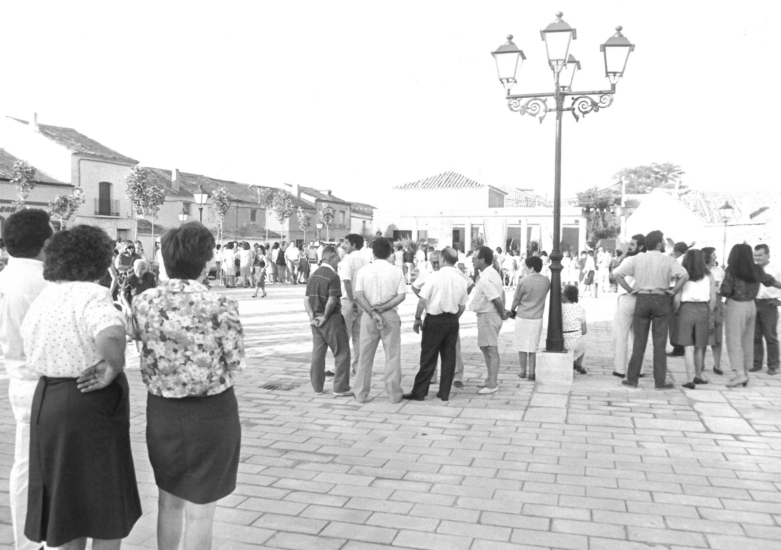 La Plaza Mayor de Quintanilla en una imagen de agosto de 1989.