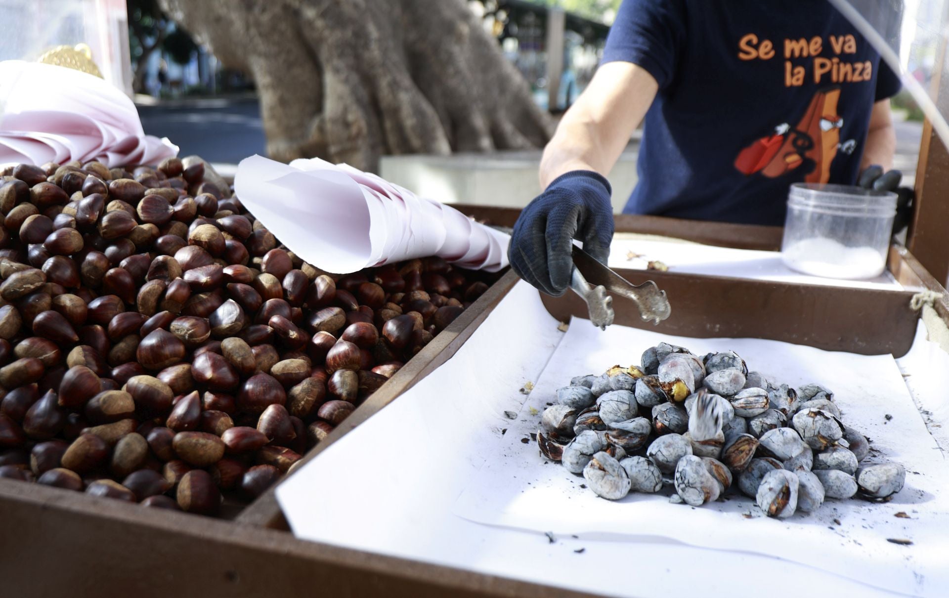 Castañas en un mostrador en una imagen de archivo.