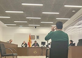 El acusado en su momento, durante el juicio en la Audiencia de Palencia.