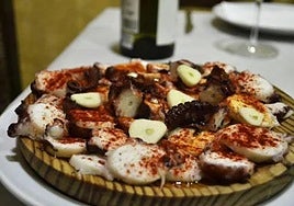 Plato de pulpo.