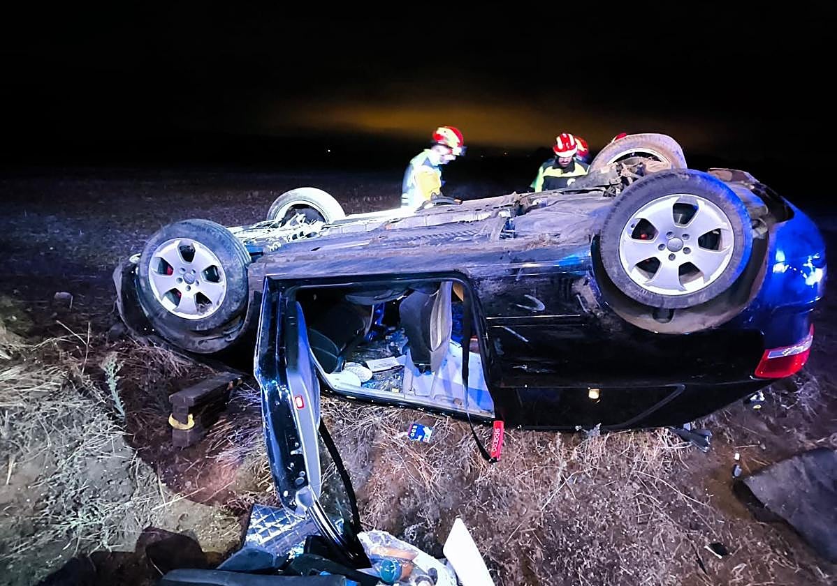 Estado en el que quedó el vehículo tras el accidente.