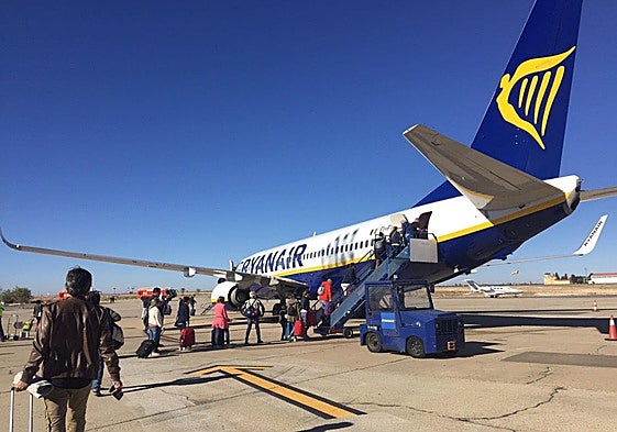 Vuelo de Ryanir en Villanubla.