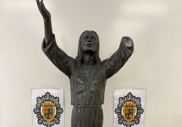Identificado tras robar una talla de un Cristo del cementerio de Palencia