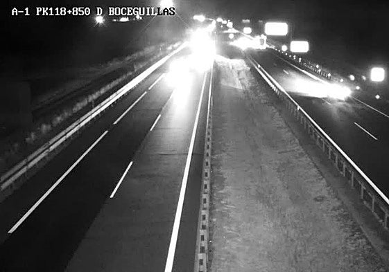 Tramo de la autovía A-1 en el que se ha producido el accidente múltiple.