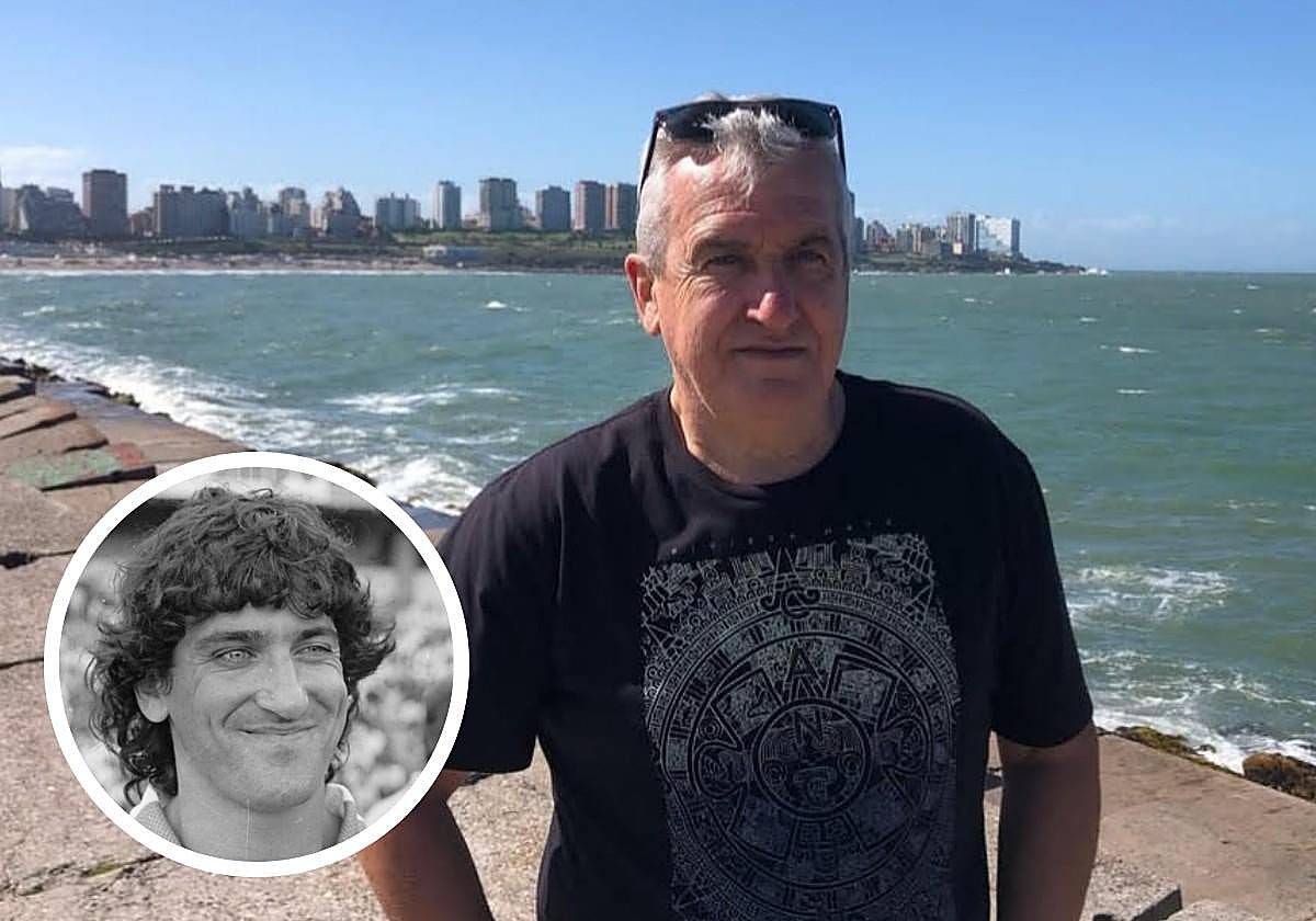 Ricardo Raúl Albisbeascoechea 'Albis', en una imagen actual; en detalle, en Zorrilla, año 1991.