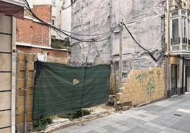 Solar lleno de vegetación y basura en Barrio y Mier.