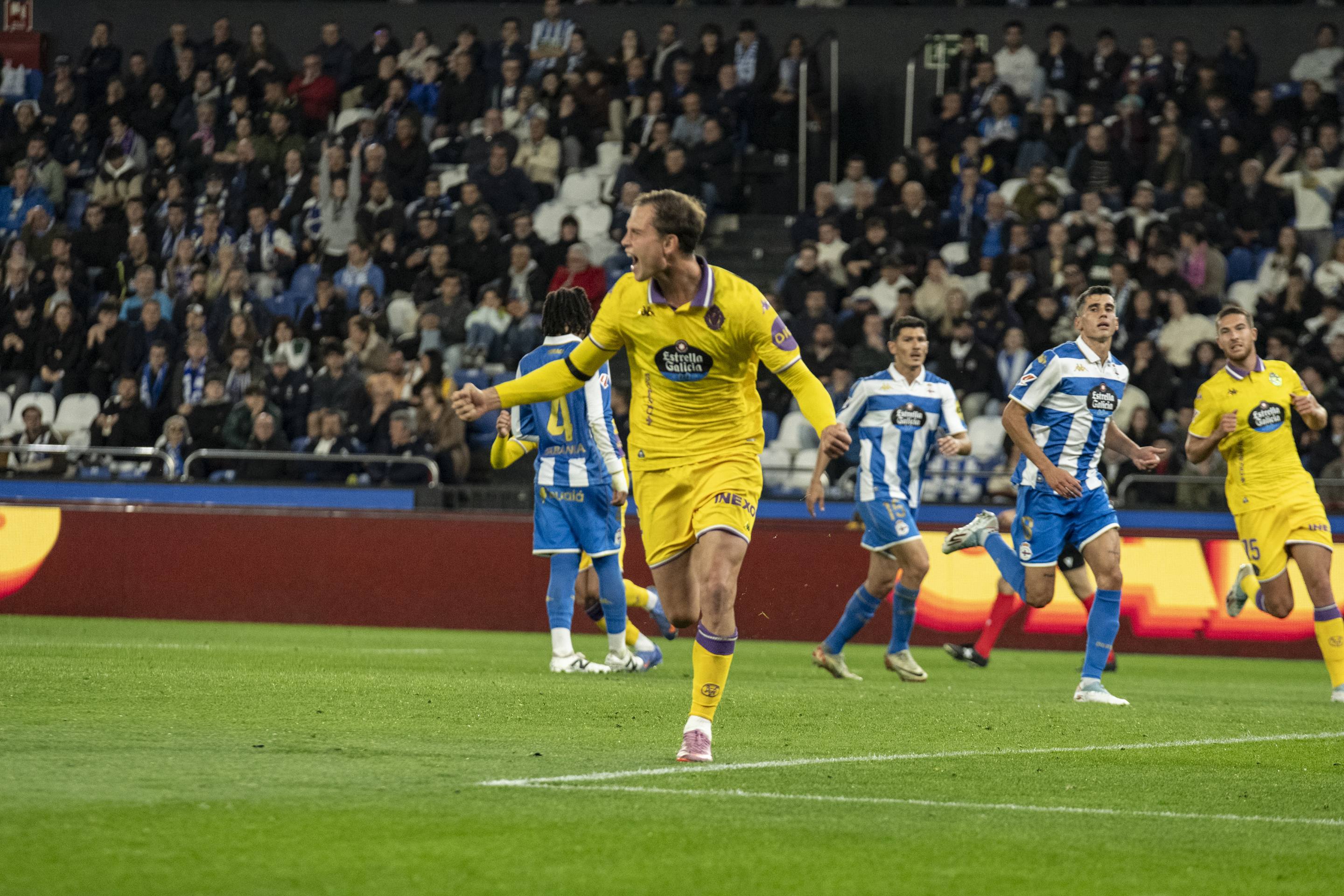 El empate del Pucela en Riazor, en imágenes