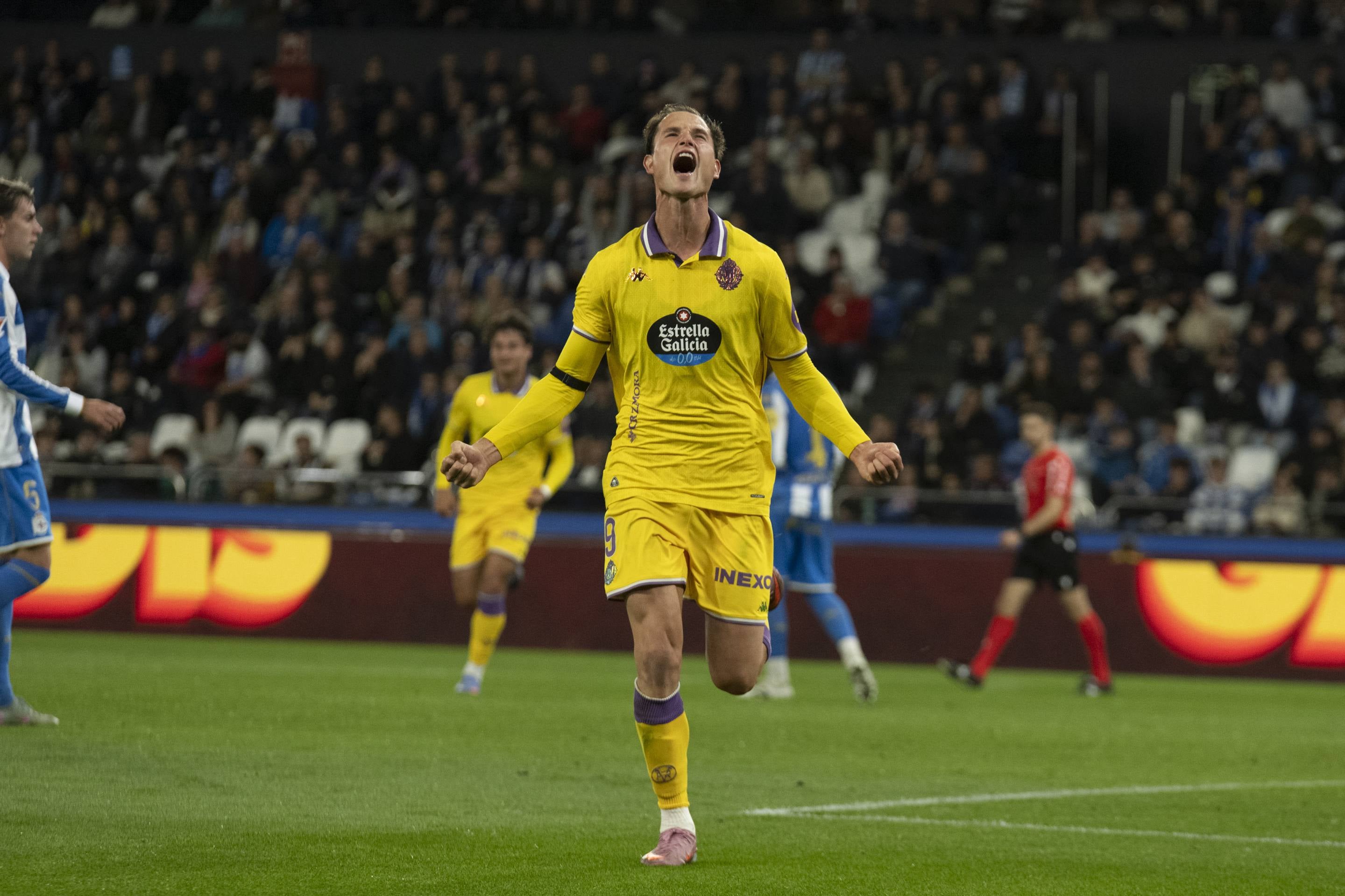 El empate del Pucela en Riazor, en imágenes