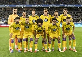 Once inicial del Real Valladolid ante el Deportivo de La Coruña