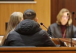 El acusado, durante su declaración en la Audiencia Provincial este lunes.