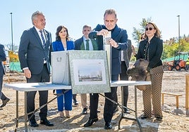 Piedra que han colocado en el Centro Territorial de RTVE en Castilla y León.
