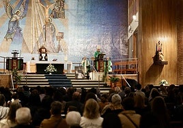 El arzobispo Luis Argüello durante la homilía