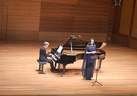 Veronique Gens y Christophe Manien al piano durante el concierto.