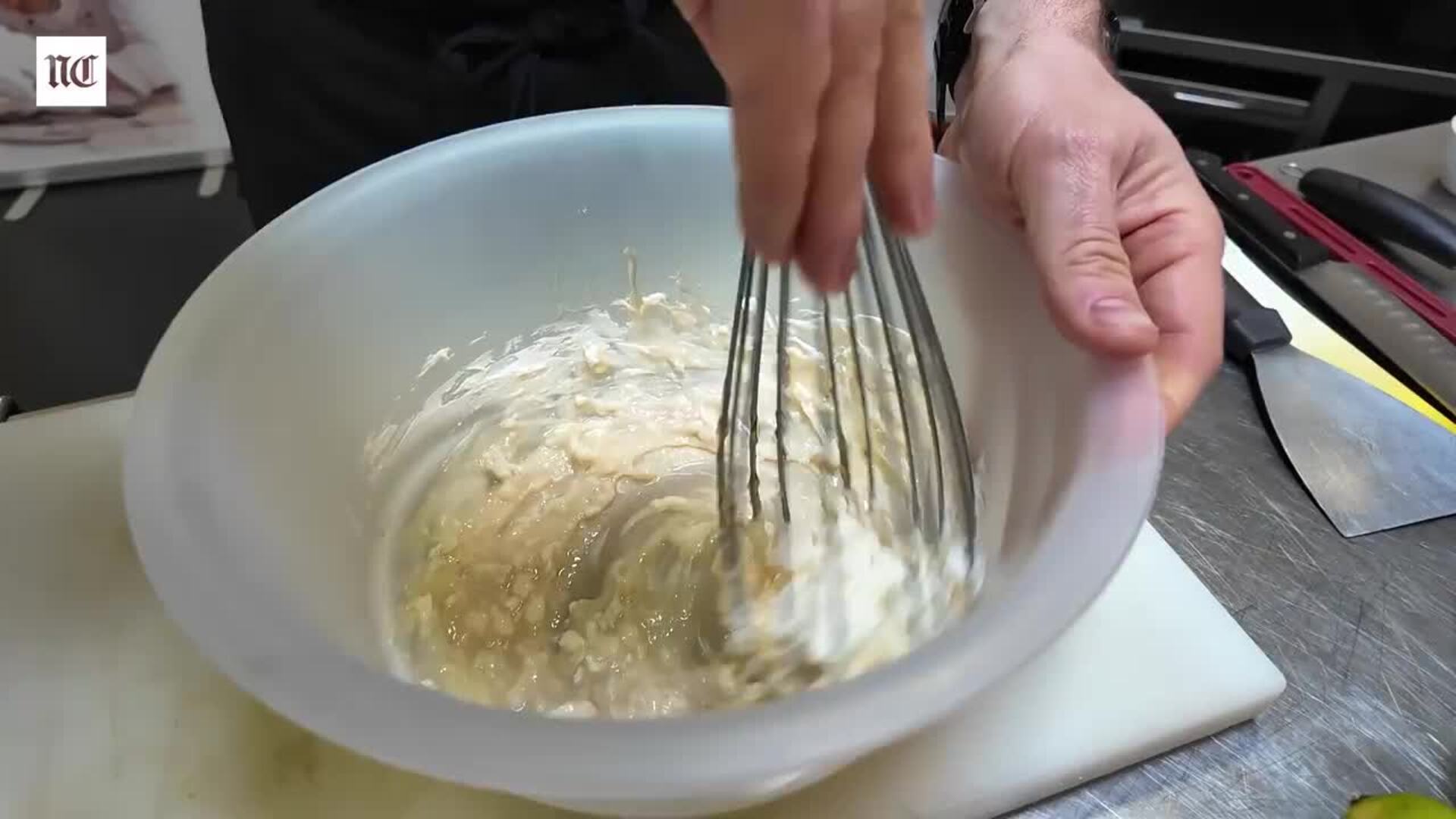 Recetas de Valladolid | Crema de queso con miel especiada, piñones, manzana verde y queso de cabra