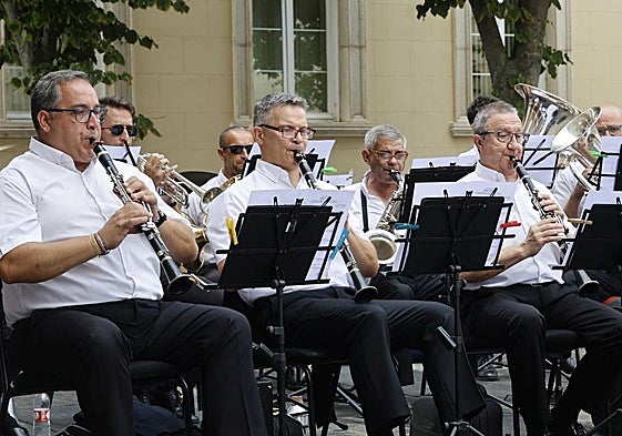 Concierto de la Banda Municipal de Música de Palencia durante las Fiestas de San Antolín de este año.