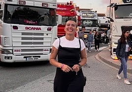 La camionera influencer, en una publicación de su perfil en redes sociales.