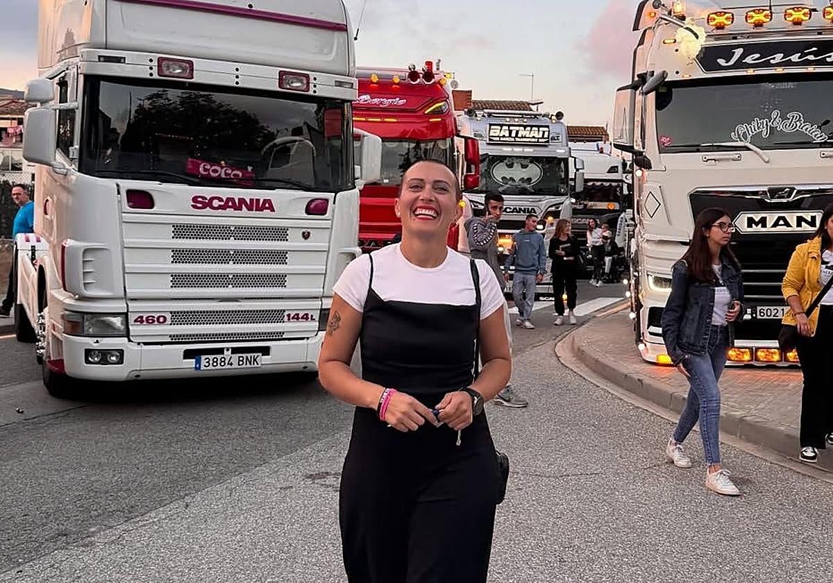 La camionera influencer, en una publicación de su perfil en redes sociales.