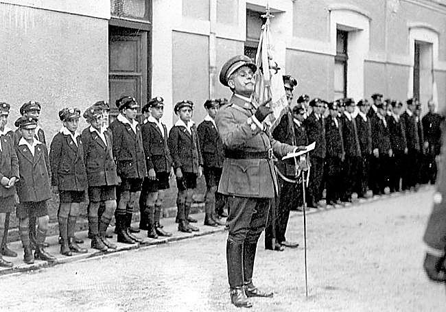 Acto celebrado en el antiguo Colegio de Huérfanos.