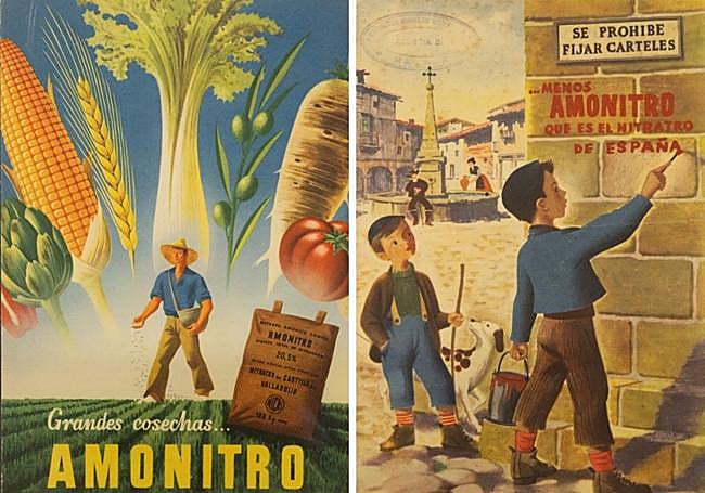 Dos carteles publicitarios de la producción de Nicas.