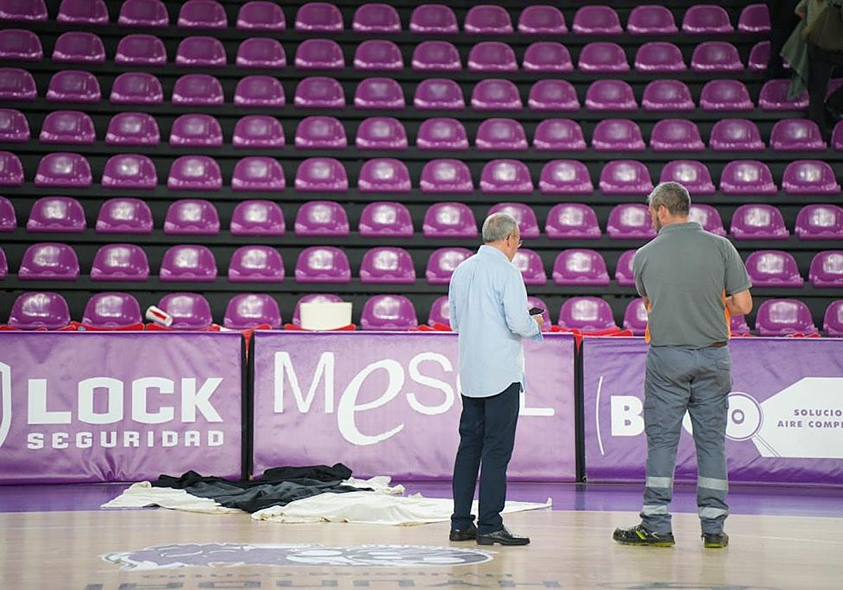 Goteras, en el pabellón Pisuerga.