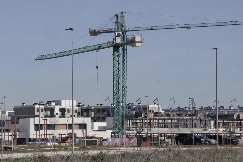 Construcción de viviendas en El Peral, en Valladolid.