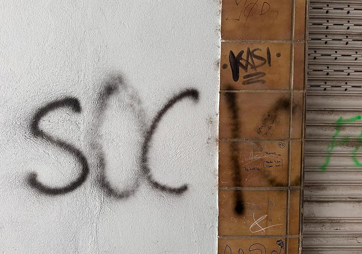 Pintada que realizaron los grafiteros.