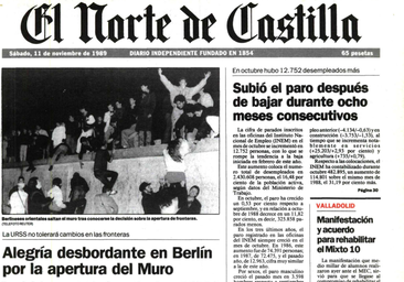 Alegría desbordante en Berlín por la apertura del Muro