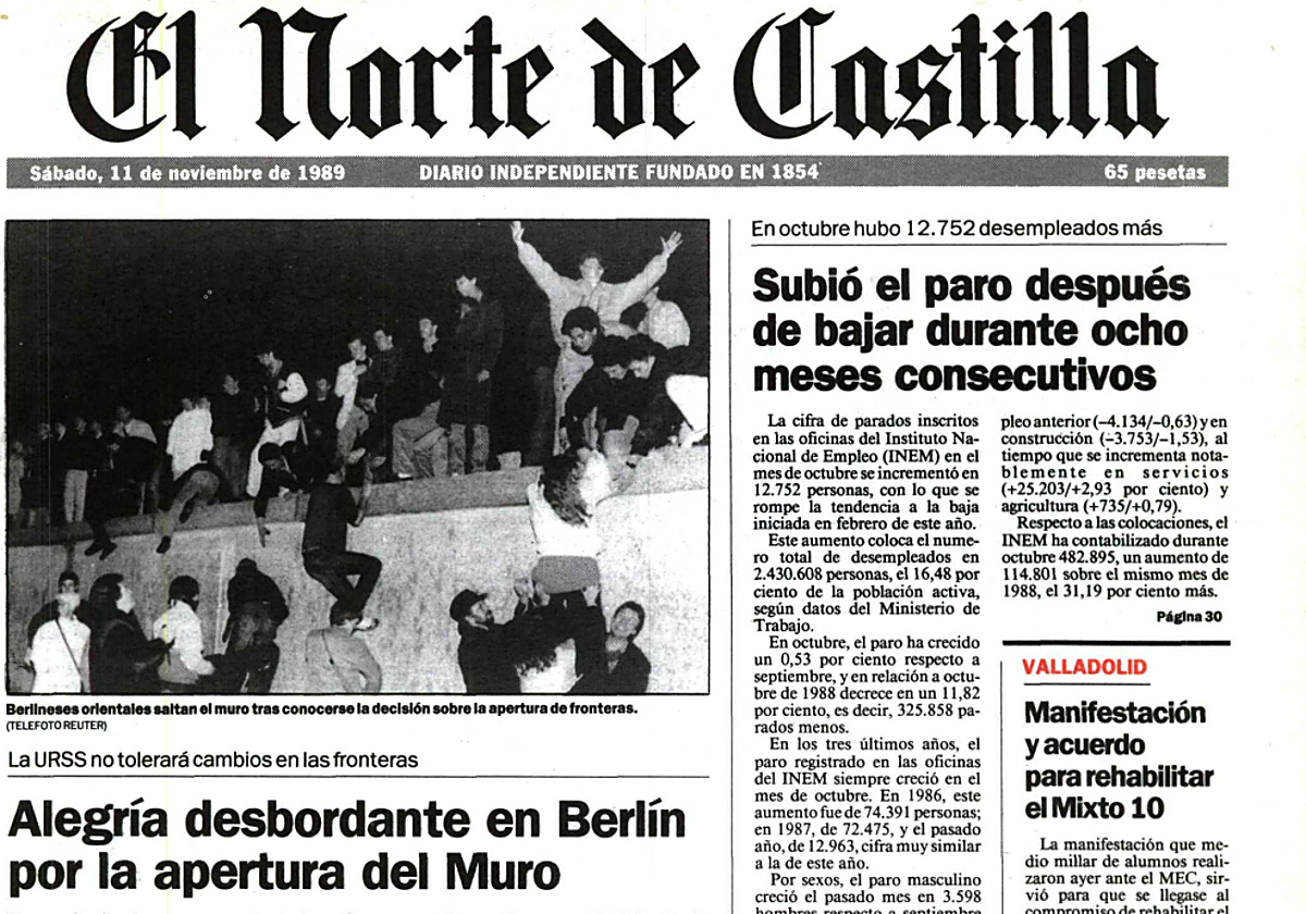 Alegría desbordante en Berlín por la apertura del Muro