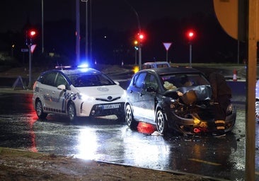 Una mujer resulta herida en un accidente con cuatro vehículos implicados en la VA-20
